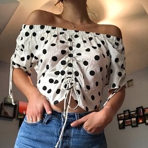 Urban Outfitters draw string off the shoulder top